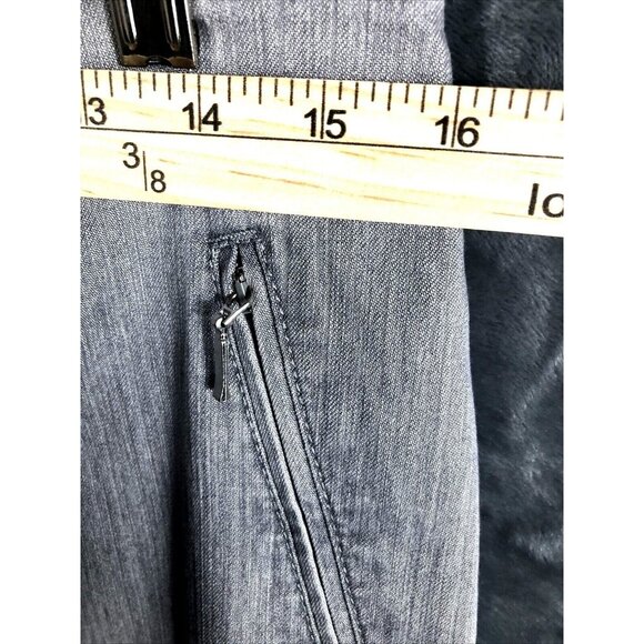 Jacky Vanilia Becky Woman's Gray Denim Trouser Pants Size 14 With Zip - Picture 7 of 16